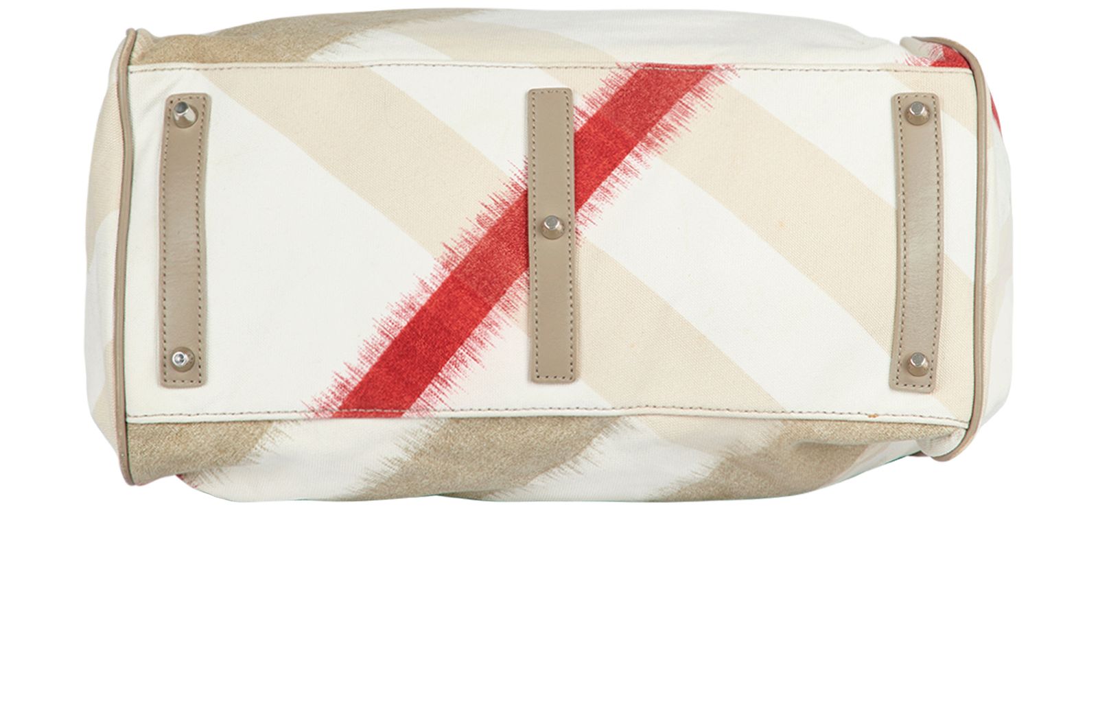 Mega Check, &pound;110, Handbags, Beige/Red, Leather/Nylon (Polymer), Top view